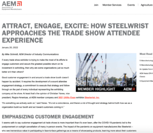 AEM Utility expo Steelwrist