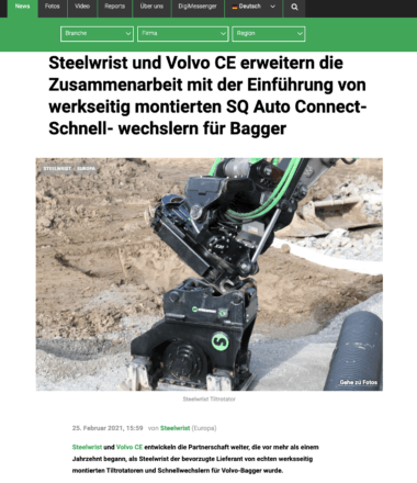 Steelwrist Schnellwechsler SQ Volvo CE